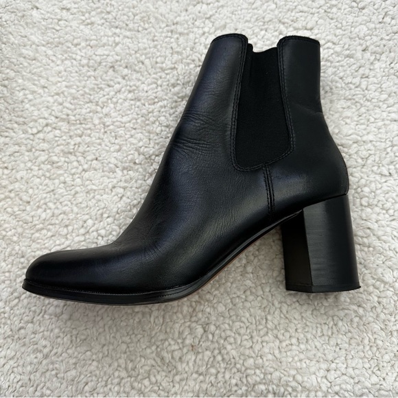 Madewell The Laura Ankle Boot Black Leather Pull On Block Heel Women’s 10 - Picture 6 of 12